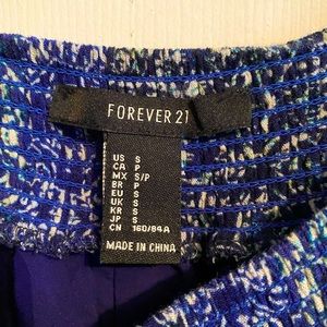 Forever 21 Blue off the shoulder dress